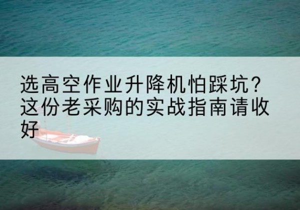 青龙高空作业升降机厂家推荐-选高空作业升降机怕踩坑？这份老采购的实战指南请收好