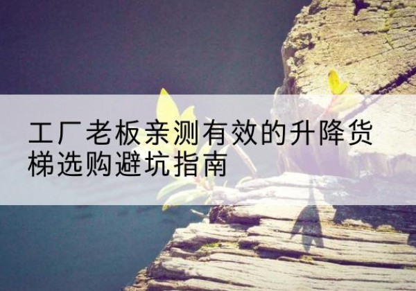 青龙升降货梯怎么选-工厂老板亲测有效的升降货梯选购避坑指南